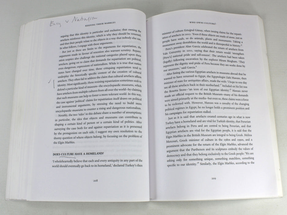 Keeping Their Marbles; How the Treasures of the Past Ended Up in Museums, Tiffany Jenkins, Proof copy with detailed annotations by William St Clair