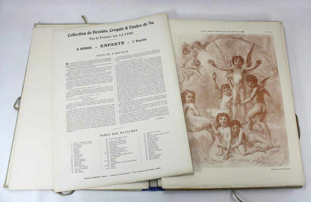 La Figure d'Apres Nature; Collection de Croquis-Dessins & Etudes de Nu par le Peinture, Ad. La Lyre, 4e Serie; Enfants, 1906