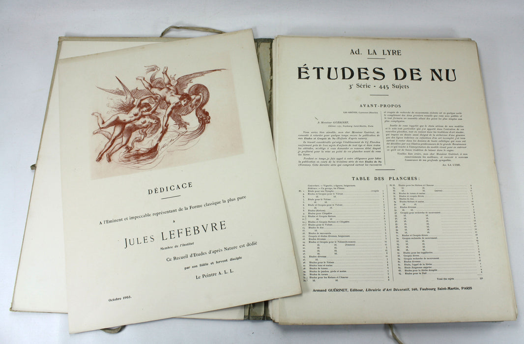 La Figure d'Apres Nature; Collection de Croquis-Dessins & Etudes de Nu par le Peinture, Ad. La Lyre, Troisieme Serie; 1903