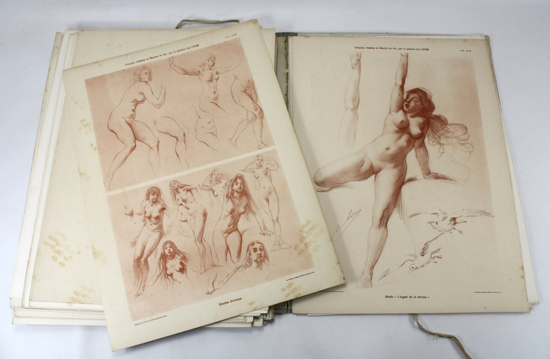 La Figure d'Apres Nature; Collection de Croquis-Dessins & Etudes de Nu par le Peinture, Ad. La Lyre, Troisieme Serie; 1903