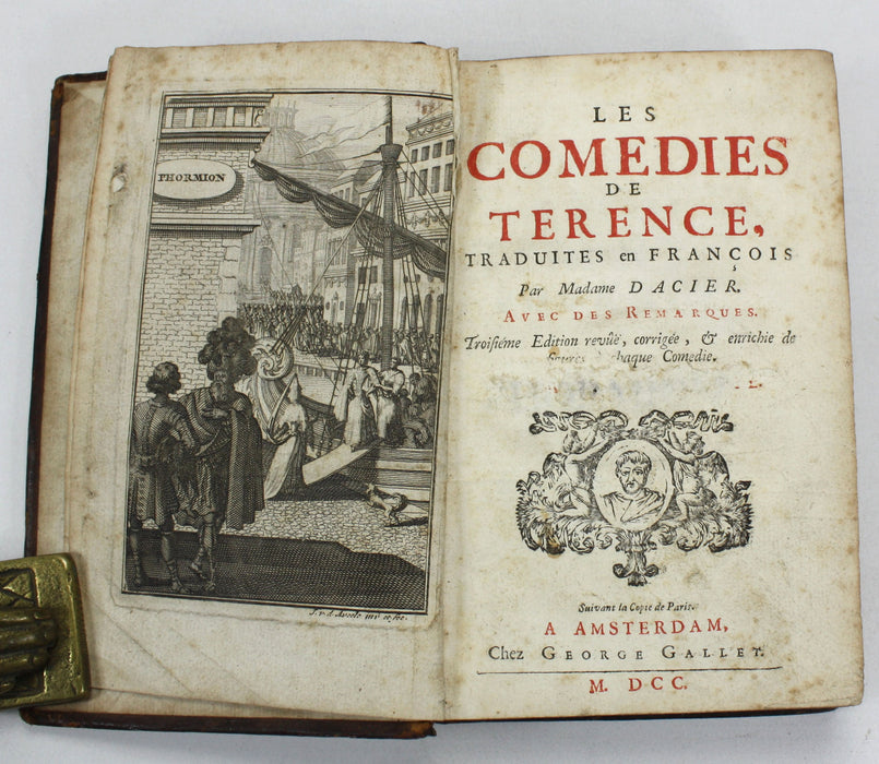 Les Comedies de Terence, Traduites en Francois par Madame Dacier, George Gallet, Amsterdam, 1700