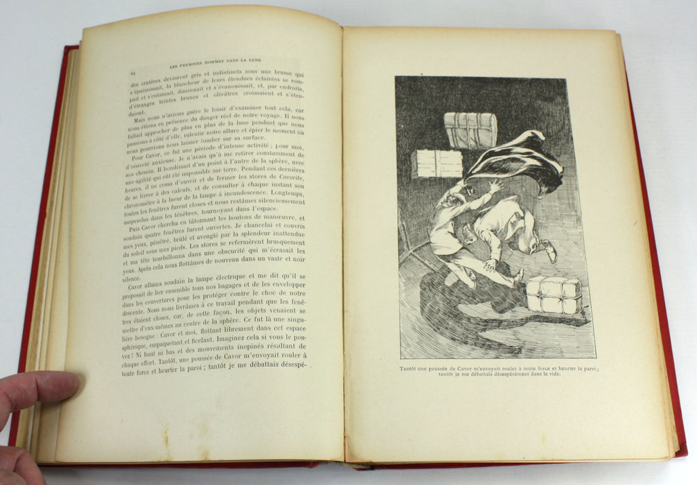 Les Premiers Hommes Dans La Lune, H.G. Wells, 1st French Van Maele Edition, 1901