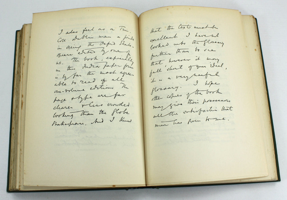 Letters of Edward Dowden and his Correspondents, 1914, with autographed card from Edmund Gosse