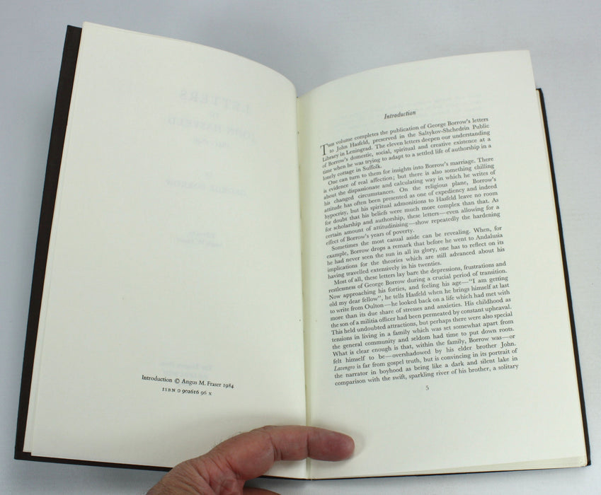 Letters to John Hasfeld 1841-1846, George Barrow. Edited by Angus M. Fraser - signed by him to William St Clair, along with correspondence letter. Limited.