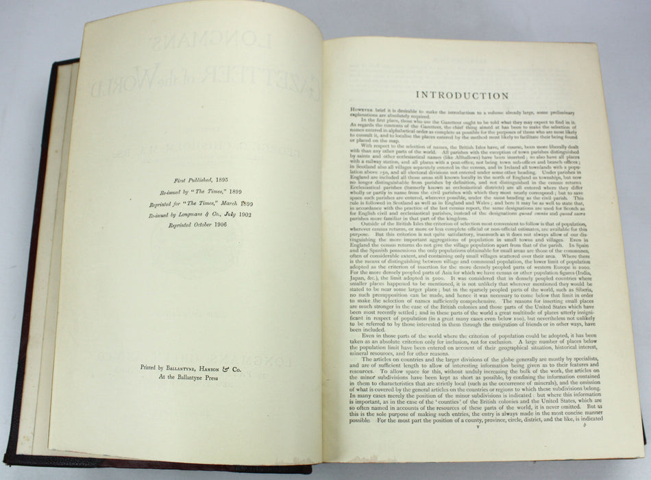 Longmans' Gazetteer of the World, George G. Chisholm, 1906