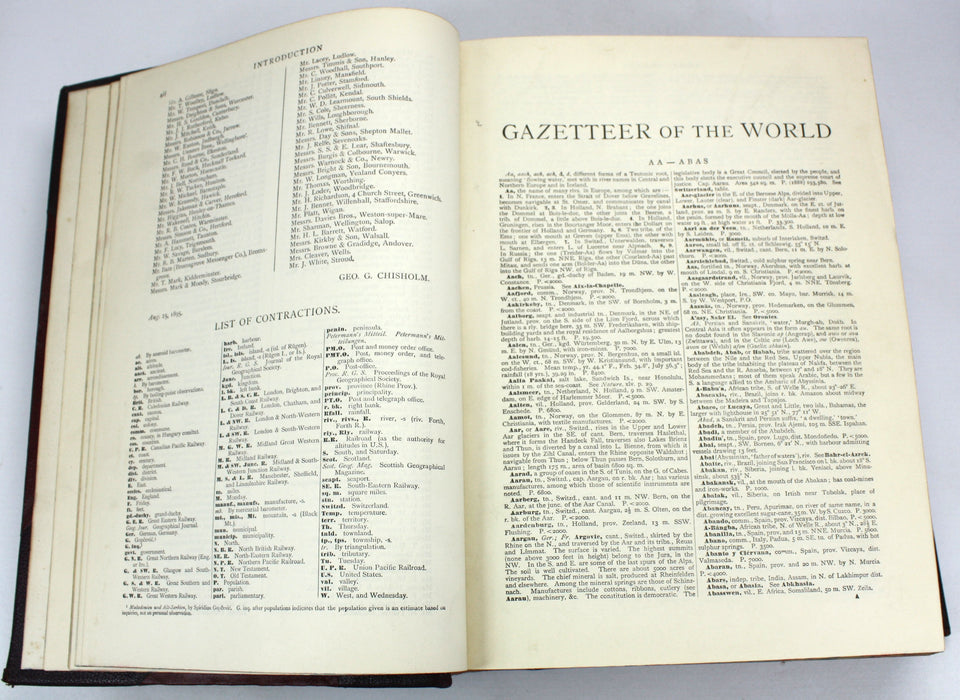 Longmans' Gazetteer of the World, George G. Chisholm, 1906