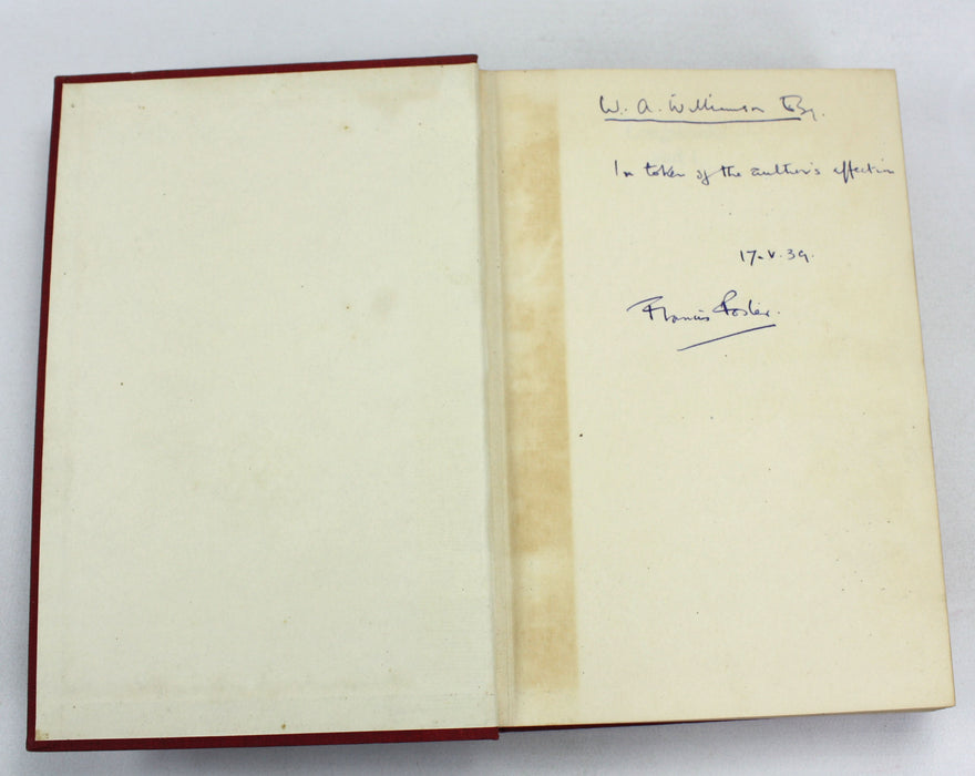 Longshanks and I, Francis Foster, Inscribed author's presentation copy, 1939