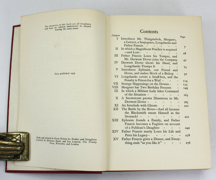 Longshanks and I, Francis Foster, Inscribed author's presentation copy, 1939