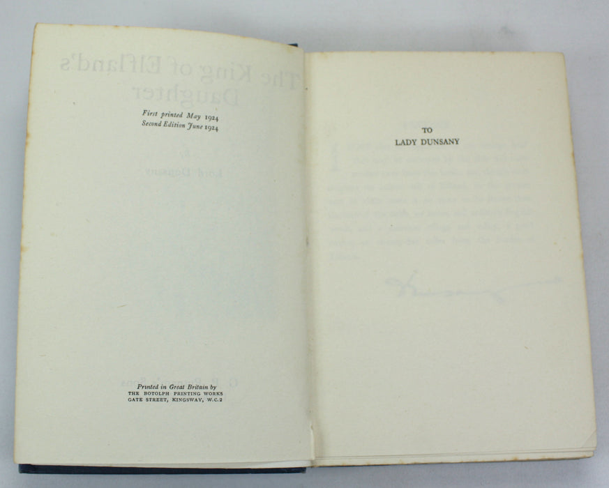 Lord Dunsany; The King of Elfland's Daughter, 1924. First trade edition.