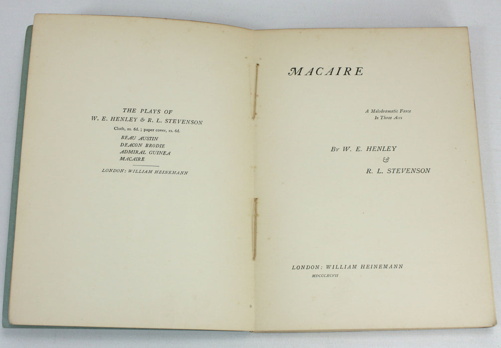 Macaire, W.E. Henley & R.L. Stevenson, 1897