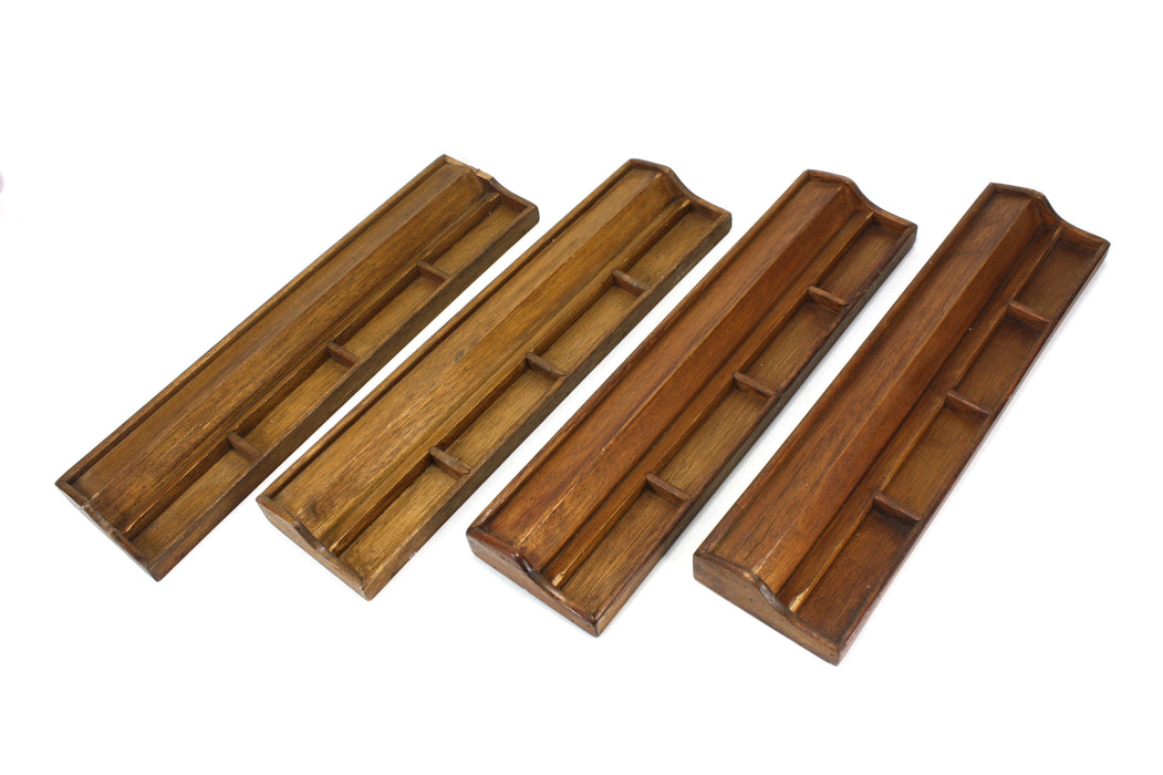 Vintage Chinese Mahjong Gaming Tile Holder Set - also Scrabble, Dominoes. Set N. Tile Rack.