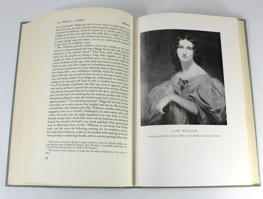 Maria Gisborne & Edward E. Williams; Shelley's Friends; Their Journals and Letters, Frederick L. Jones