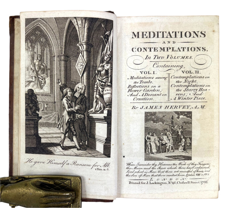 Meditations and Contemplations, by James Hervey, printed for J. Lackington, 1788
