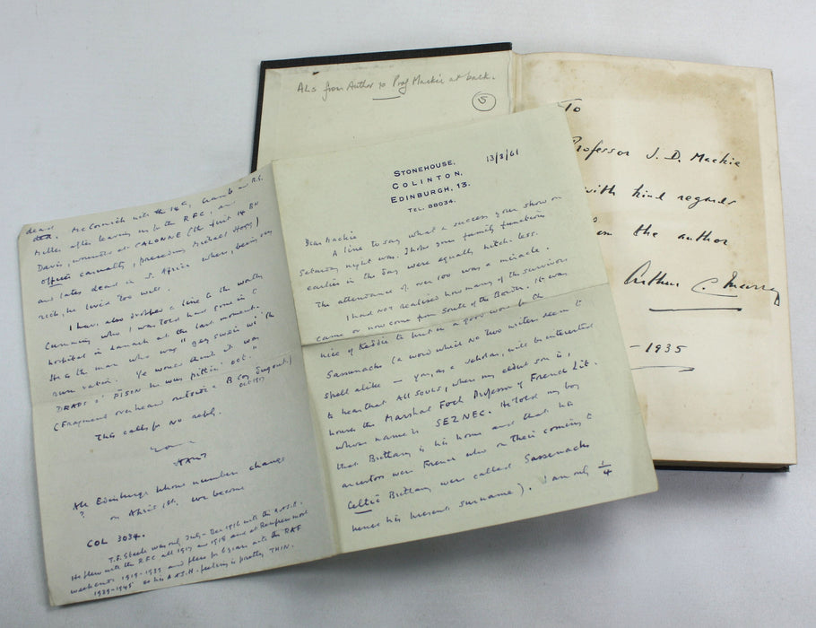 Memorials of Sir Gideon Murray of Elibank, Arthur C. Murray, Inscribed by author with ALS