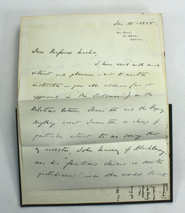 Memorials of Sir Gideon Murray of Elibank, Arthur C. Murray, Inscribed by author with ALS
