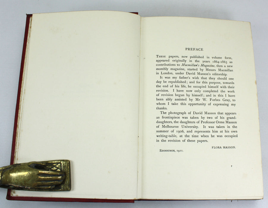 Memories of Two Cities; Edinburgh and Aberdeen, David Masson, 1911