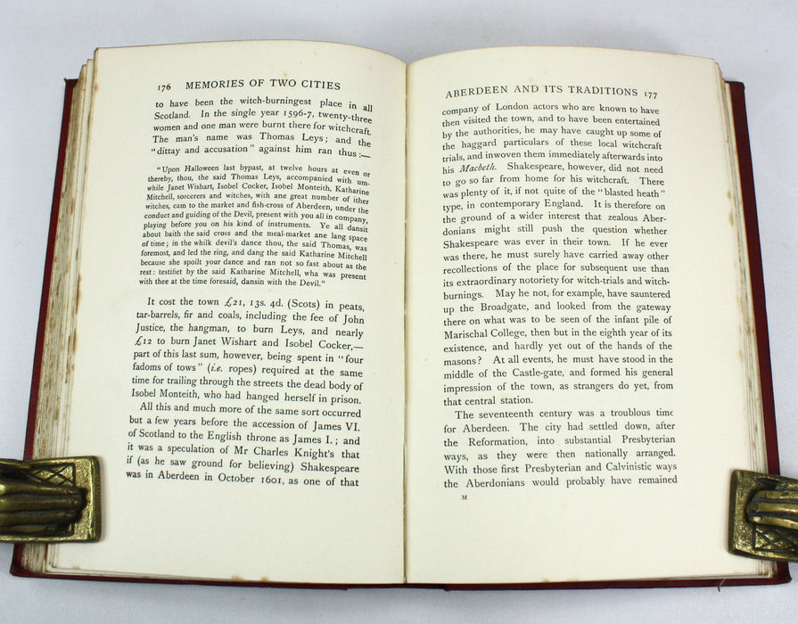 Memories of Two Cities; Edinburgh and Aberdeen, David Masson, 1911