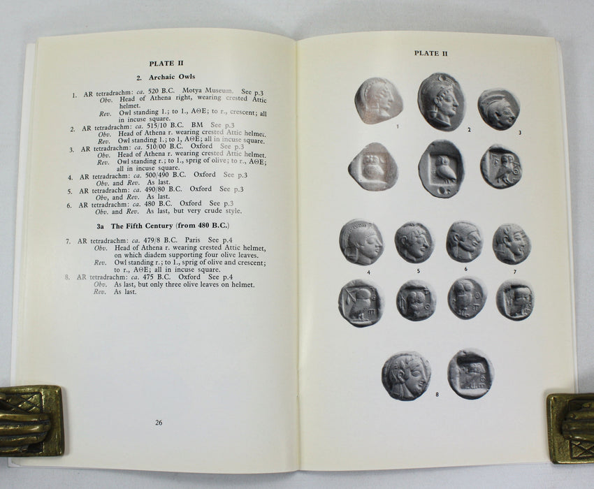 Minerva Numismatic Handbooks Number Two; Coins of Ancient Athens, C.M. Kraay, 1968
