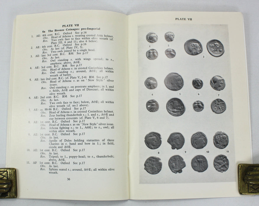 Minerva Numismatic Handbooks Number Two; Coins of Ancient Athens, C.M. Kraay, 1968