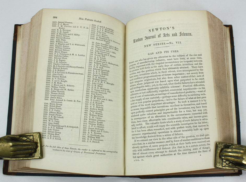 Newton's London Journal of Arts and Sciences, New Series, Vol. I, 1855