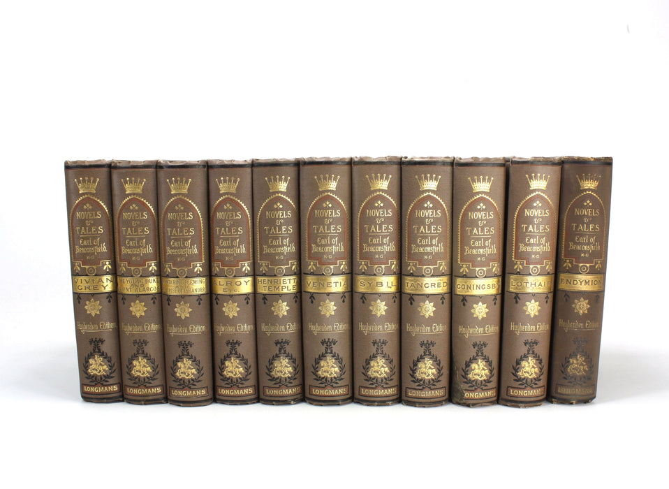 Novels and Tales by the Earl of Beaconsfield. 11 volumes complete, 1881. Hughenden Edition