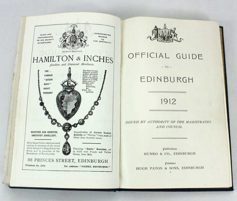 Official Guide to Edinburgh, 1912 & About St. Matthew's Morningside; The Book of the Bazaar, 1908