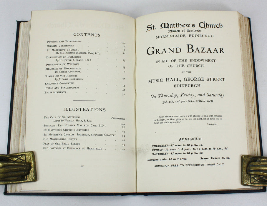 Official Guide to Edinburgh, 1912 & About St. Matthew's Morningside; The Book of the Bazaar, 1908