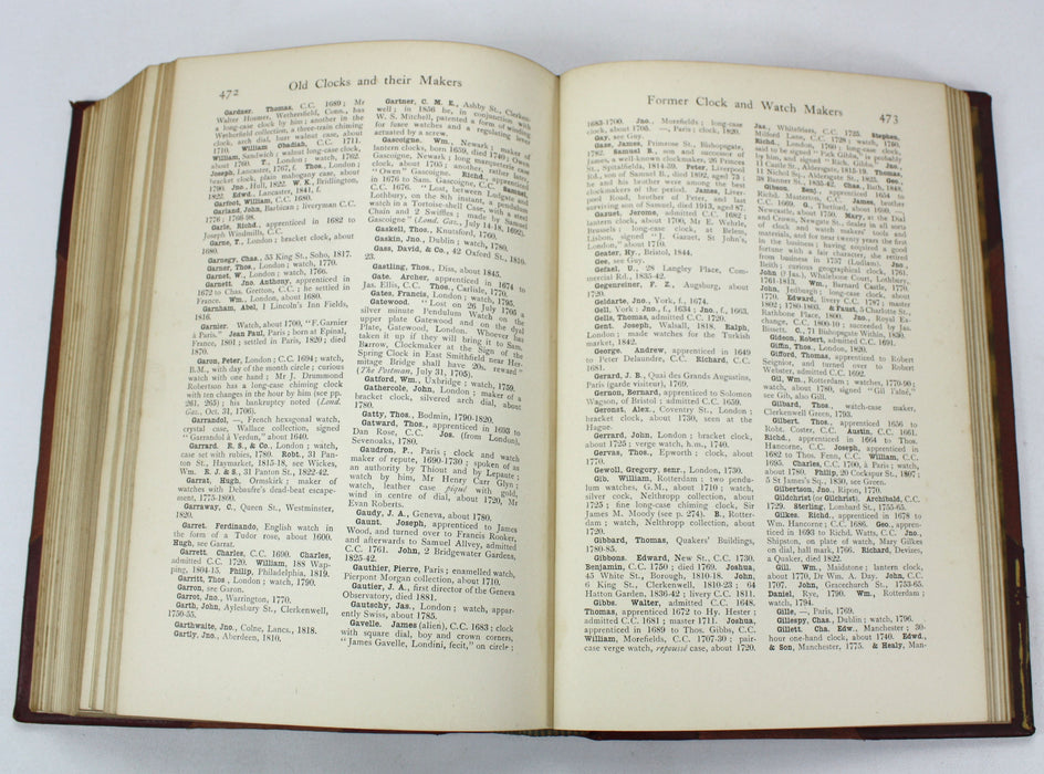 Old Clocks and Watches & Their Makers, Fourth Edition, F.J. Britten, 1919