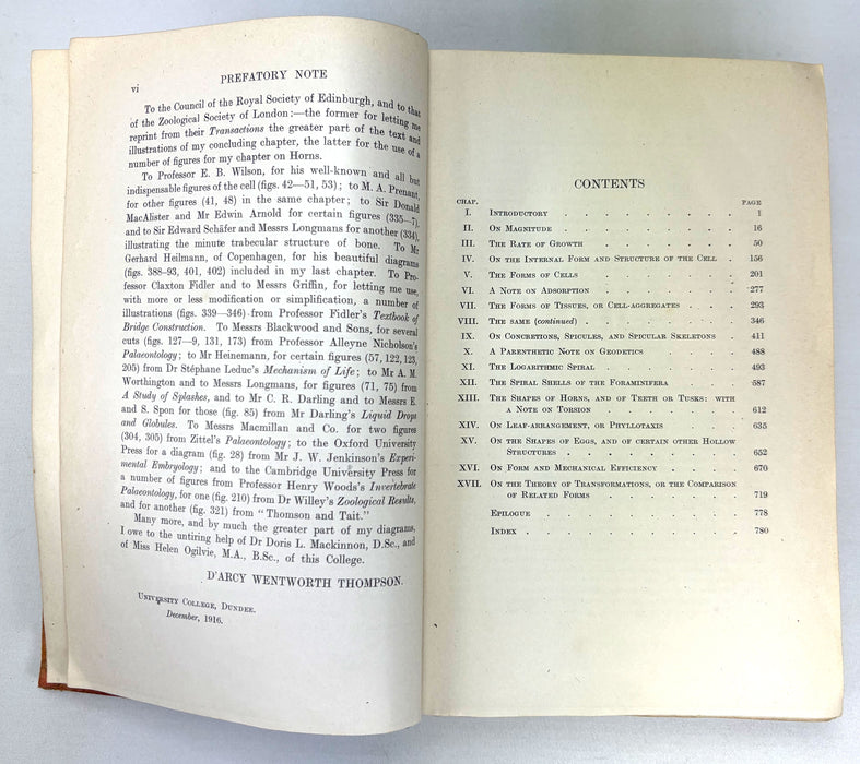 On Growth and Form, D'Arcy Wentworth Thompson, 1st edition signed copy (Cambridge University Press, 1917). Sir Robert Ludwig Mond provenance.