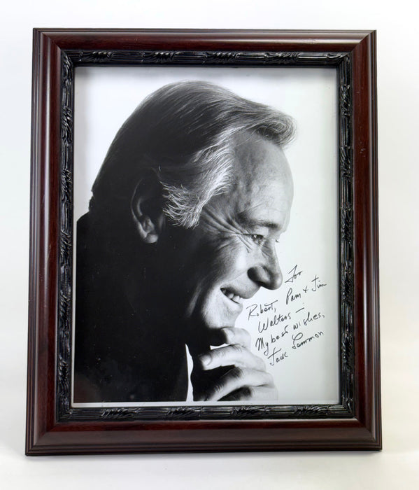 Original Autographed Framed Photograph; Signed by Jack Lemmon