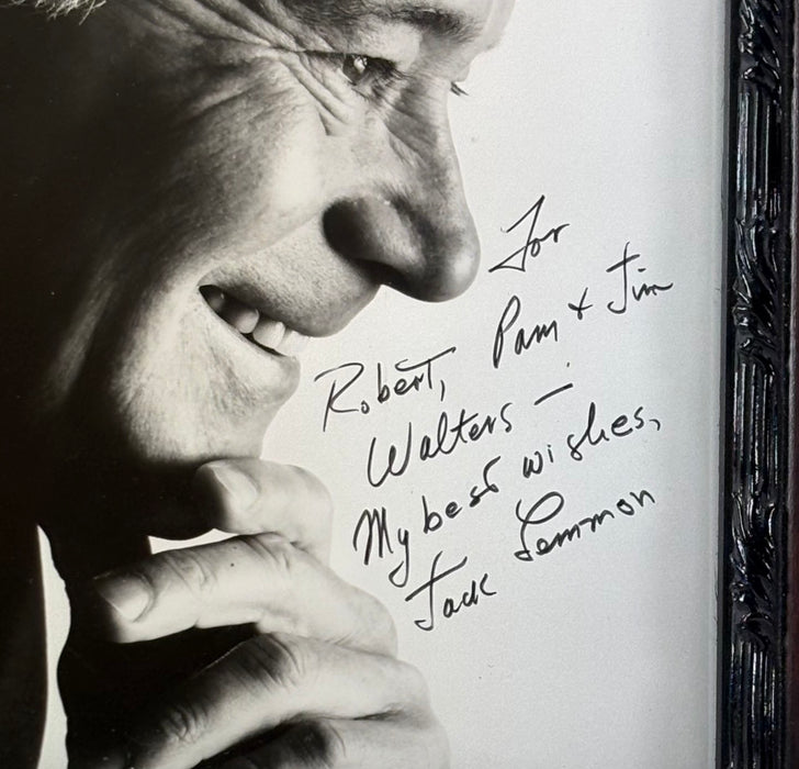 Original Autographed Framed Photograph; Signed by Jack Lemmon