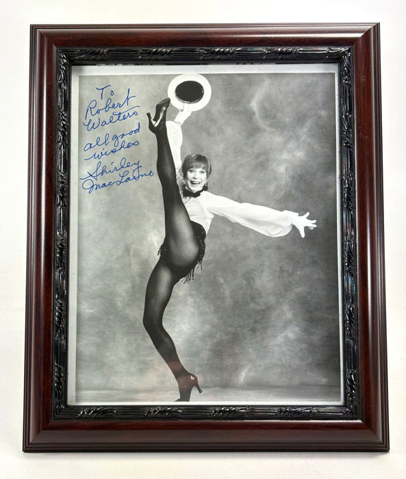 Original Autographed Framed Photograph; Signed by Shirley MacLaine