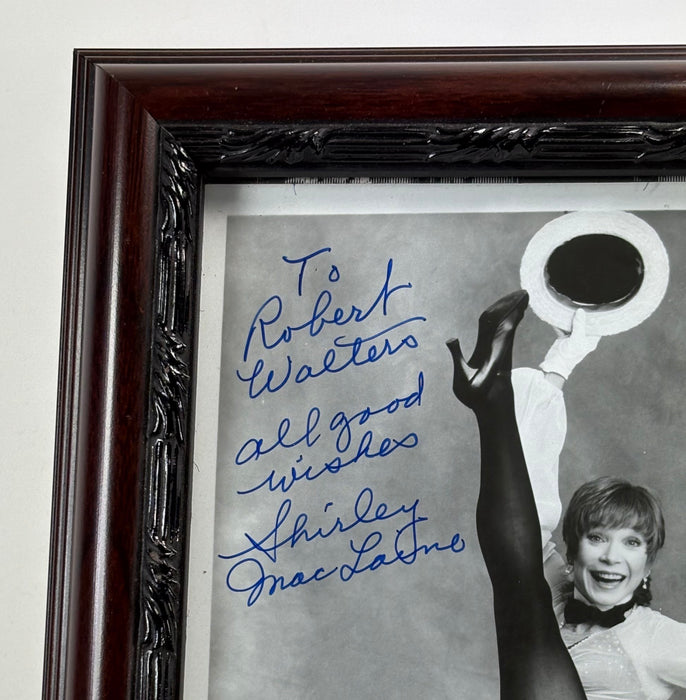 Original Autographed Framed Photograph; Signed by Shirley MacLaine