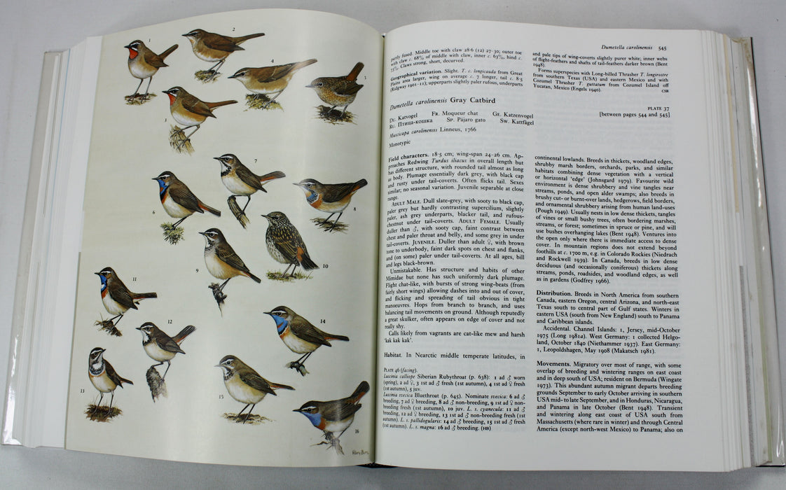 Ornithology; Handbook of the Birds of Europe the Middle East and North Africa, Oxford University Press, 9 Volumes complete, 1980 - 1994