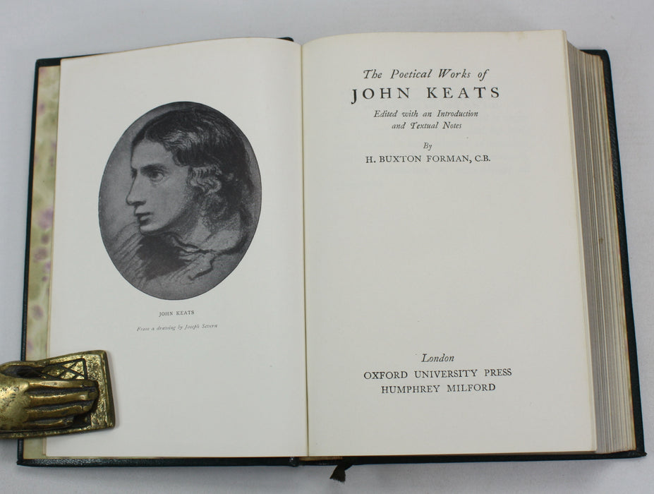 Oxford Edition; The Poetical Works of John Keats, H. Buxton Forman, 1937