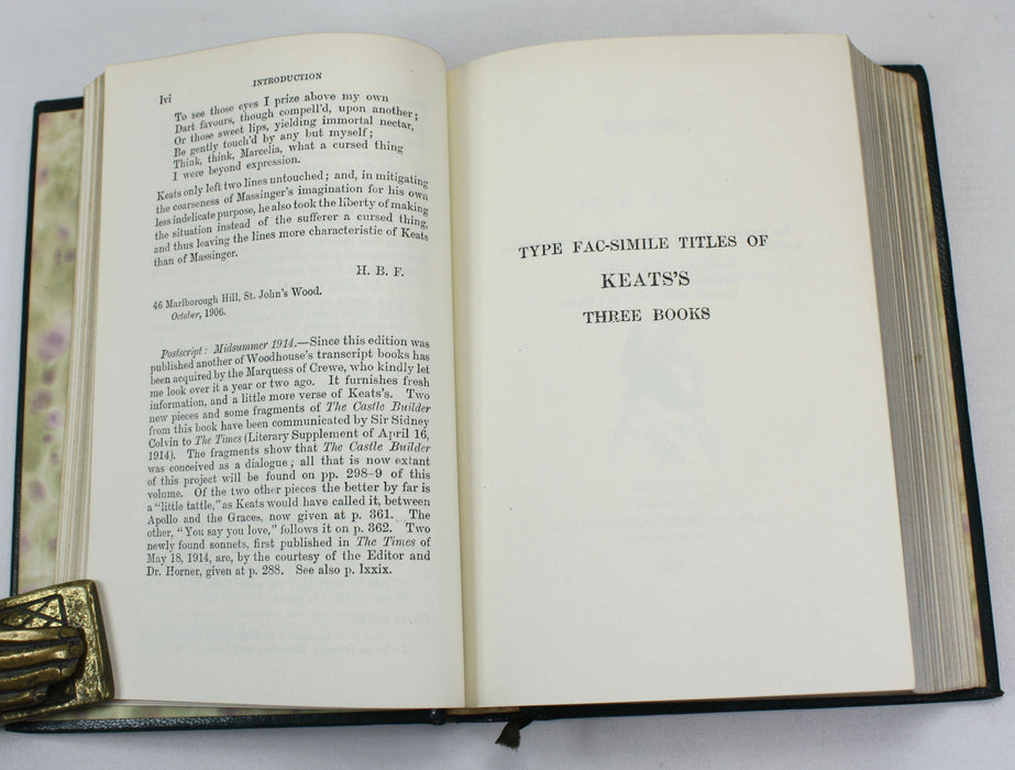 Oxford Edition; The Poetical Works of John Keats, H. Buxton Forman, 1937