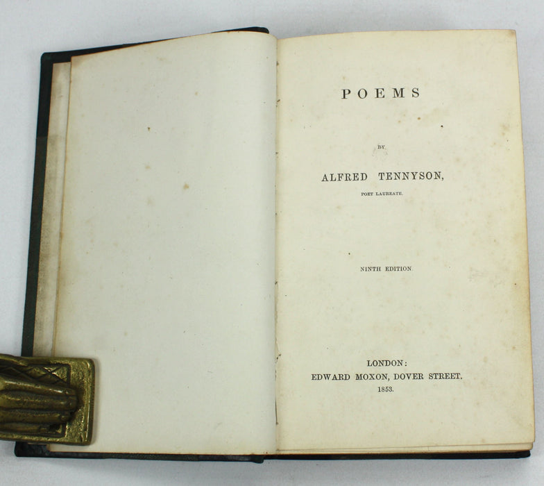 Poems by Alfred Tennyson, Poet Laureate, Edward Moxon, 1853