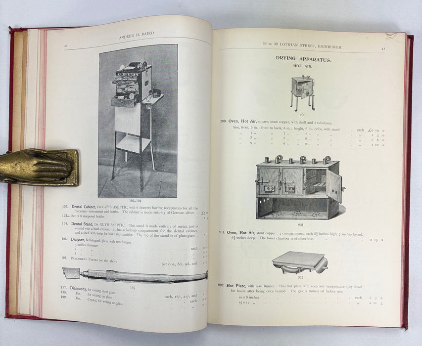 Priced Catalogue of Chemical and Physical Apparatus and Pure & Commercial Chemicals, Manufactured and Sold by Andrew H. Baird, Edinburgh, c. 1910