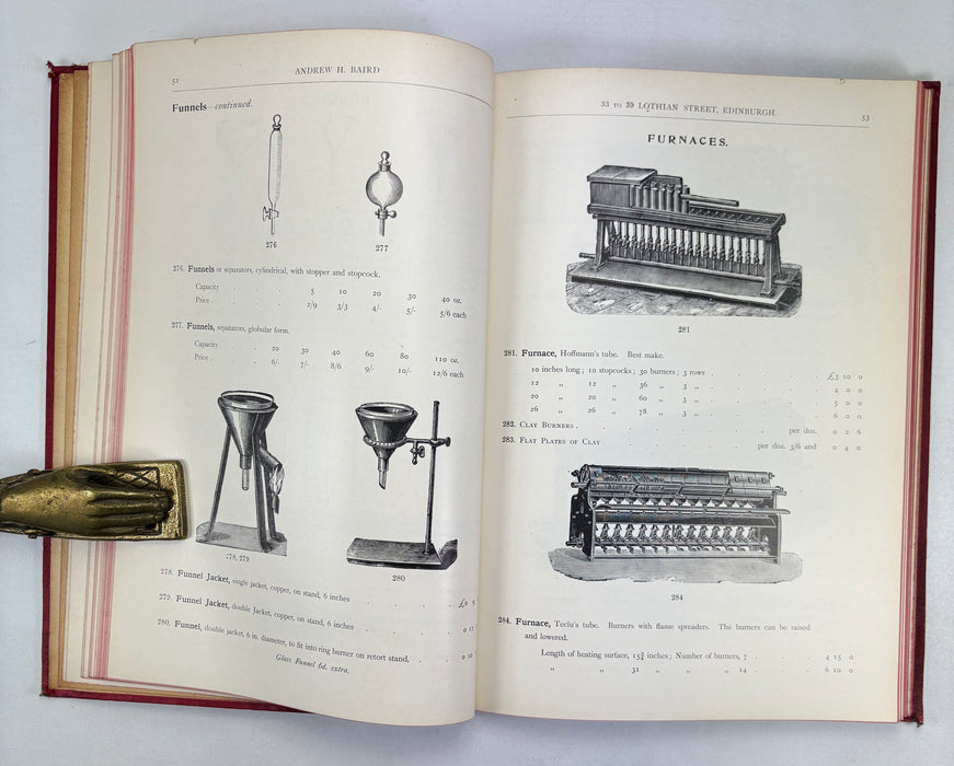 Priced Catalogue of Chemical and Physical Apparatus and Pure & Commercial Chemicals, Manufactured and Sold by Andrew H. Baird, Edinburgh, c. 1910