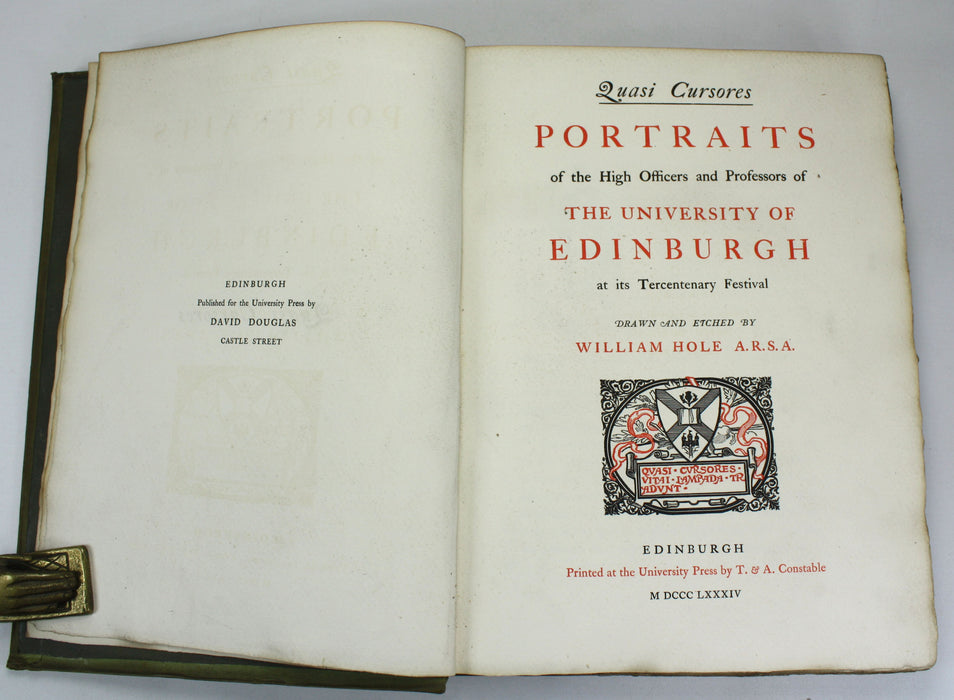 Quasi Cursores; Portraits of the High Officers and Professors of Edinburgh University, Limited Edition, 1884