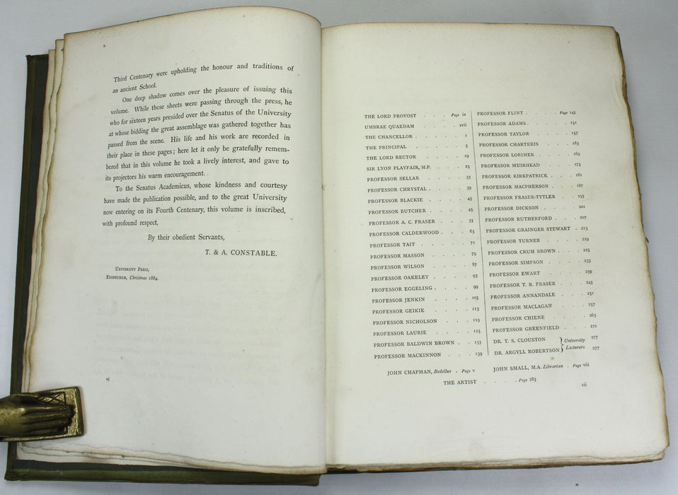 Quasi Cursores; Portraits of the High Officers and Professors of Edinburgh University, Limited Edition, 1884