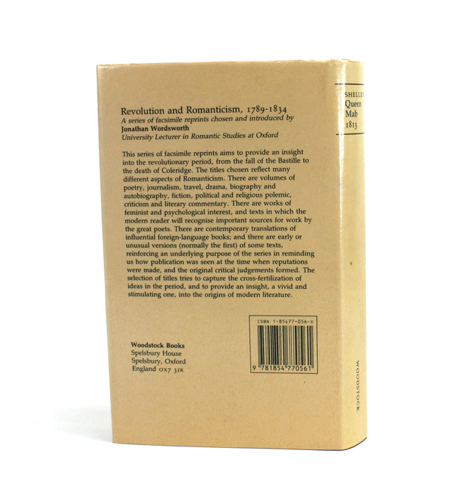 Queen Mab; 1813, Percy Bysshe Shelley, Woodstock Books 1990