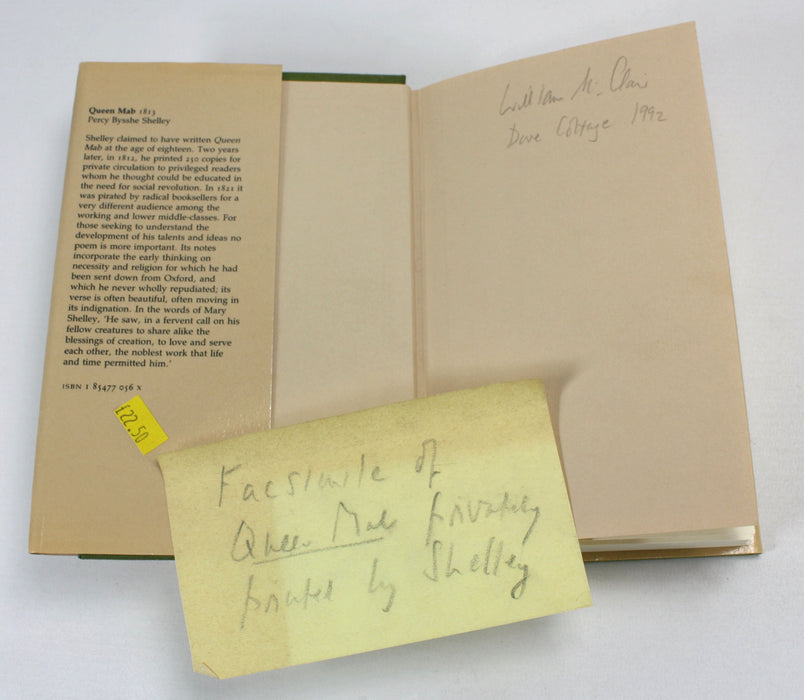 Queen Mab; 1813, Percy Bysshe Shelley, Woodstock Books 1990
