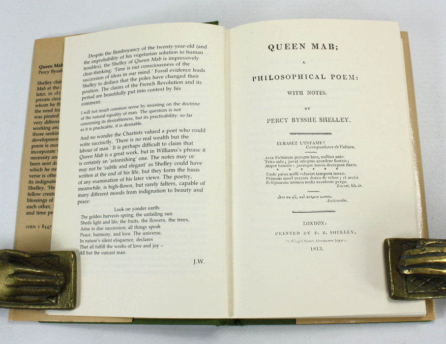 Queen Mab; 1813, Percy Bysshe Shelley, Woodstock Books 1990