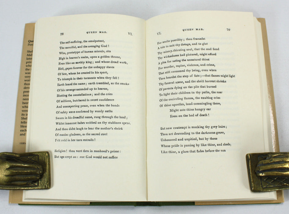 Queen Mab; 1813, Percy Bysshe Shelley, Woodstock Books 1990
