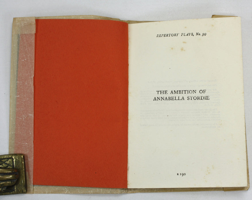 Reperatory Plays by Gowans & Gray; The Ambition of Annabella Stordie, Katharine T. Rae, 1935