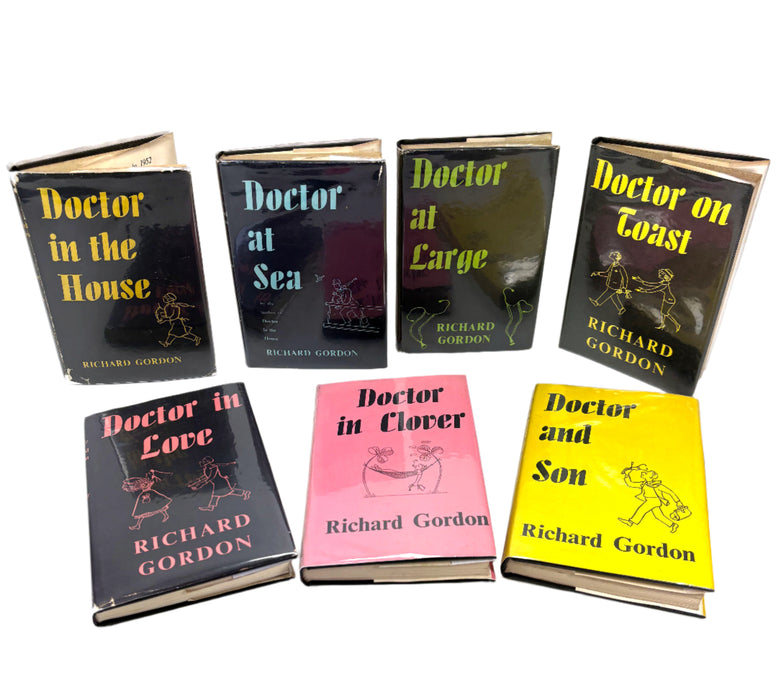 Richard Gordon; Collection of 7 of his 'Doctor' series of comic novels, Michael Joseph, 1952-1961, including 6 first impressions