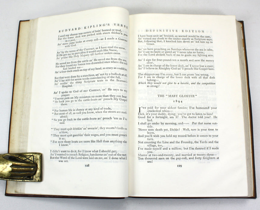 Rudyard Kipling's Verse; Definitive Edition, Hodder and Stoughton, 1940