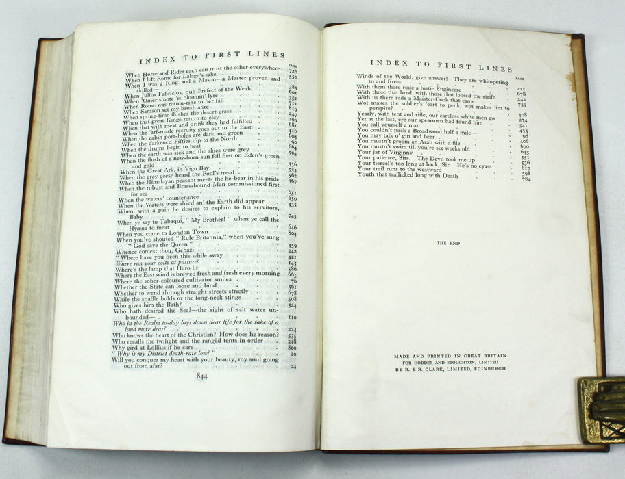 Rudyard Kipling's Verse; Definitive Edition, Hodder and Stoughton, 1940