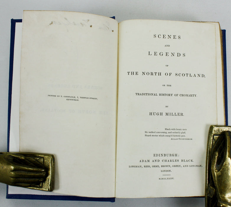 Scenes and Legends of the North of Scotland, or the Traditional History of Cromarty, Hugh Miller, 1835